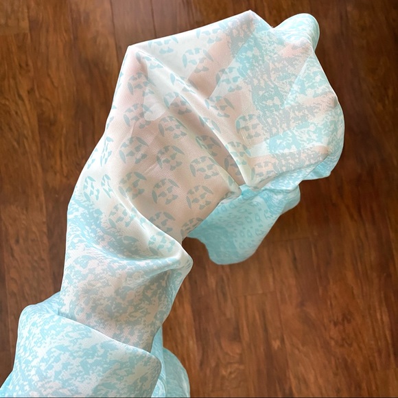 Indigo Soul Sharkbite Sheer Top Sz Large - Picture 7 of 8